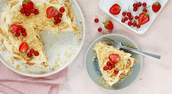 Торт наполеон из печенья ушки, пошаговый рецепт с фото