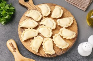 Вареники с жареным луком