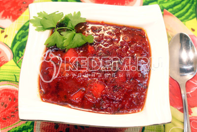 Вкусный борщ с черемшой Вкусный борщ с черемшой