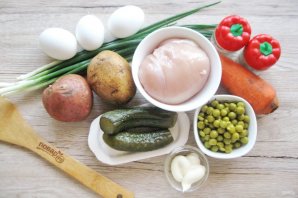 Жареный "Оливье"