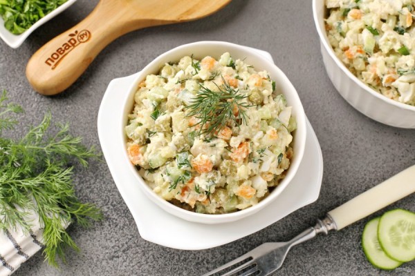 10 рецептов салата Оливье, в том числе для веганов        