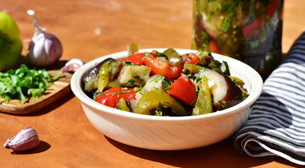 Баклажаны с перцем на зиму, пошаговый рецепт с фото