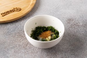 Баклажаны с зеленью и чесноком Баклажаны с зеленью и чесноком