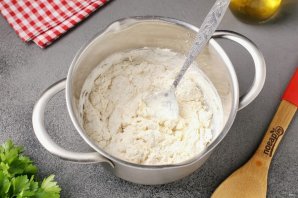 Бездрожжевое тесто с яйцами для лепёшек Бездрожжевое тесто с яйцами для лепёшек