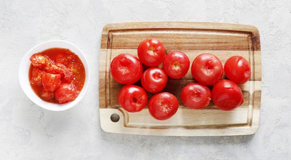 Фаршированные помидоры в томатном соке, пошаговый рецепт с фото