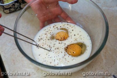 Картофельная запеканка с лисичками и беконом