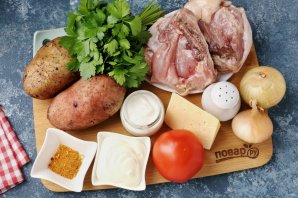 Куриные бёдра с картофелем по-французски