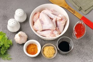 Куриные крылышки в томатно-соевом маринаде