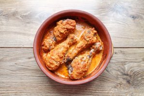 Куриные ножки в сметане и французской горчице