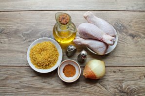 Куриные ножки запеченные с булгуром в духовке