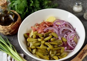 Немецкий картофельный салат с беконом Немецкий картофельный салат с беконом