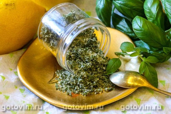 Соль с базиликом на зиму Соль с базиликом на зиму