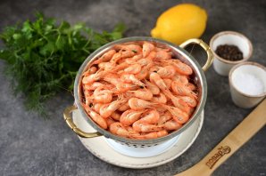 Вареные креветки к пиву