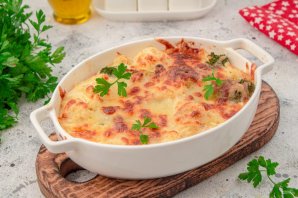 Запеканка из брокколи и цветной капусты с сыром