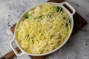 Запеканка из брокколи и цветной капусты с сыром