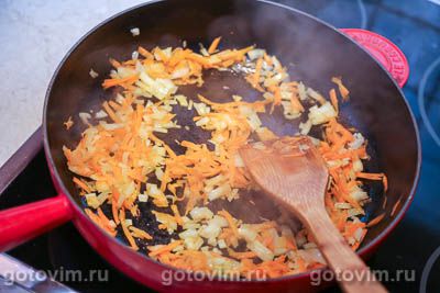 Жареная капуста с лисичками сладким перцем 