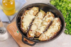 Баклажаны фаршированные консервированным тунцом