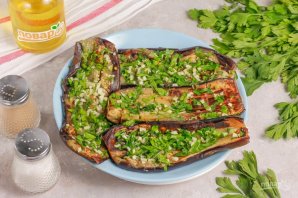 Баклажаны печеные на сковороде без масла