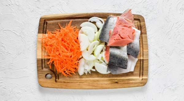 Горбуша с овощами в духовке, пошаговый рецепт с фото