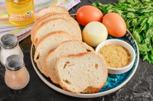 Гренки с луком