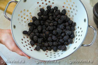 Компот из ежевики с яблоками