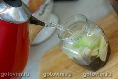 Компот из ежевики с яблоками