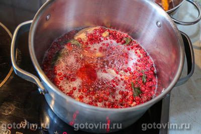 Компот из красной смородины с гранатом