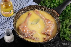 Окорочка в сливочном соусе на сковороде