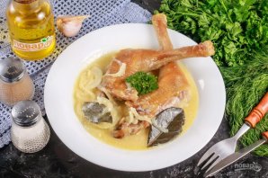 Окорочка в сливочном соусе на сковороде