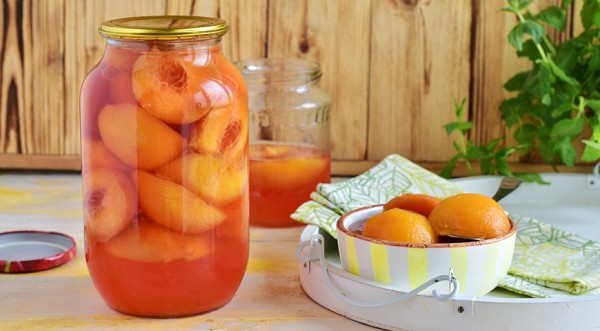 Персики в сиропе на зиму, пошаговый рецепт с фото