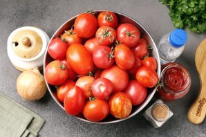 Помидоры на зиму в томатной пасте