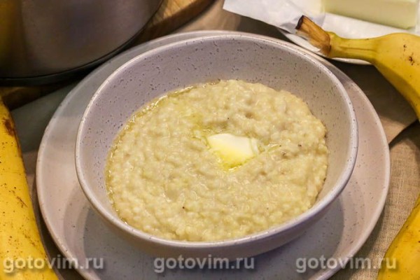 Пшенная каша с бананами
