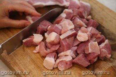 Рагу из свинины с печеными перцами и кисло-сладким соусом Рагу из свинины с печеными перцами и кисло-сладким соусом