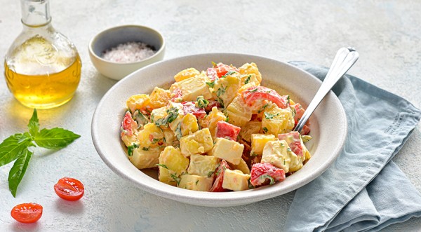 Салат с помидорами и плавленым сыром, пошаговый рецепт с фото