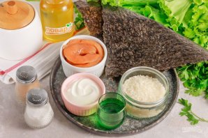 Сэндвич-ролл с копченым лососем