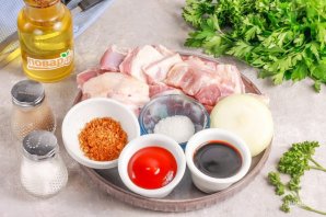 Шашлык из свинины под кисло-сладким соусом