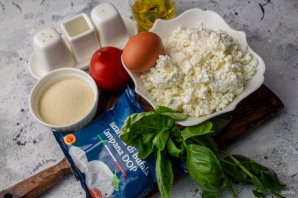 Сырники с базиликом и моцареллой