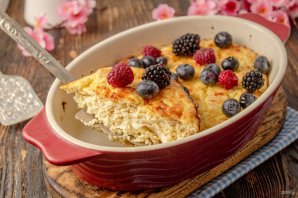 Творожная запеканка с миндальной мукой Творожная запеканка с миндальной мукой