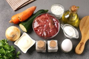 Закусочный печёночный торт с кабачками