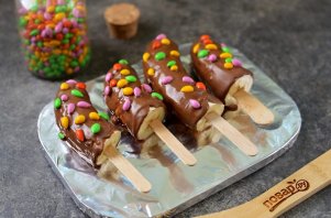 Замороженные бананы в шоколаде Замороженные бананы в шоколаде