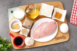 Жареное куриное филе в сметанно-соевом кляре