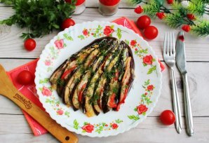 Баклажаны "Павлиний хвост" в духовке