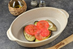 Форель с баклажанами в духовке Форель с баклажанами в духовке