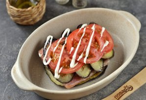 Форель с баклажанами в духовке Форель с баклажанами в духовке