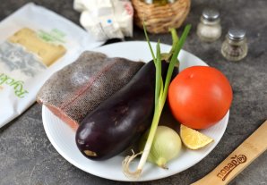 Форель с баклажанами в духовке Форель с баклажанами в духовке