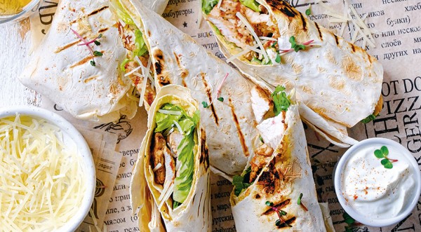 Лаваш с индейкой и сыром пармезан, пошаговый рецепт с фото