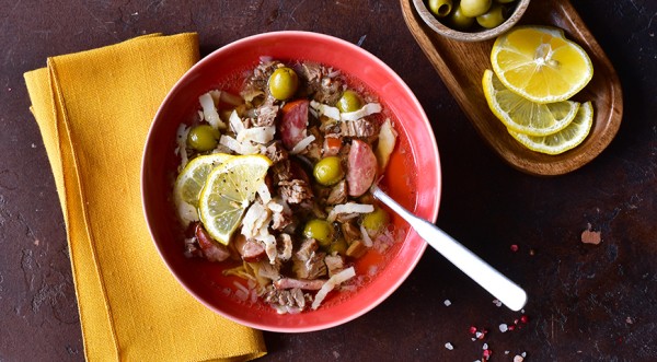 Мясная сборная солянка с грудинкой и краковской колбасой, пошаговый рецепт с фото Мясная сборная солянка с грудинкой и краковской колбасой, пошаговый рецепт с фото