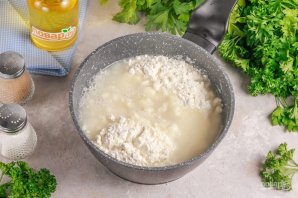 Открытые пельмени из заварного теста на сковороде