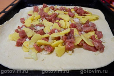 Пирог чуду с мясом и картофелем Пирог чуду с мясом и картофелем