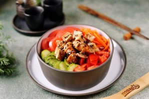 Поке с курицей терияки Поке с курицей терияки